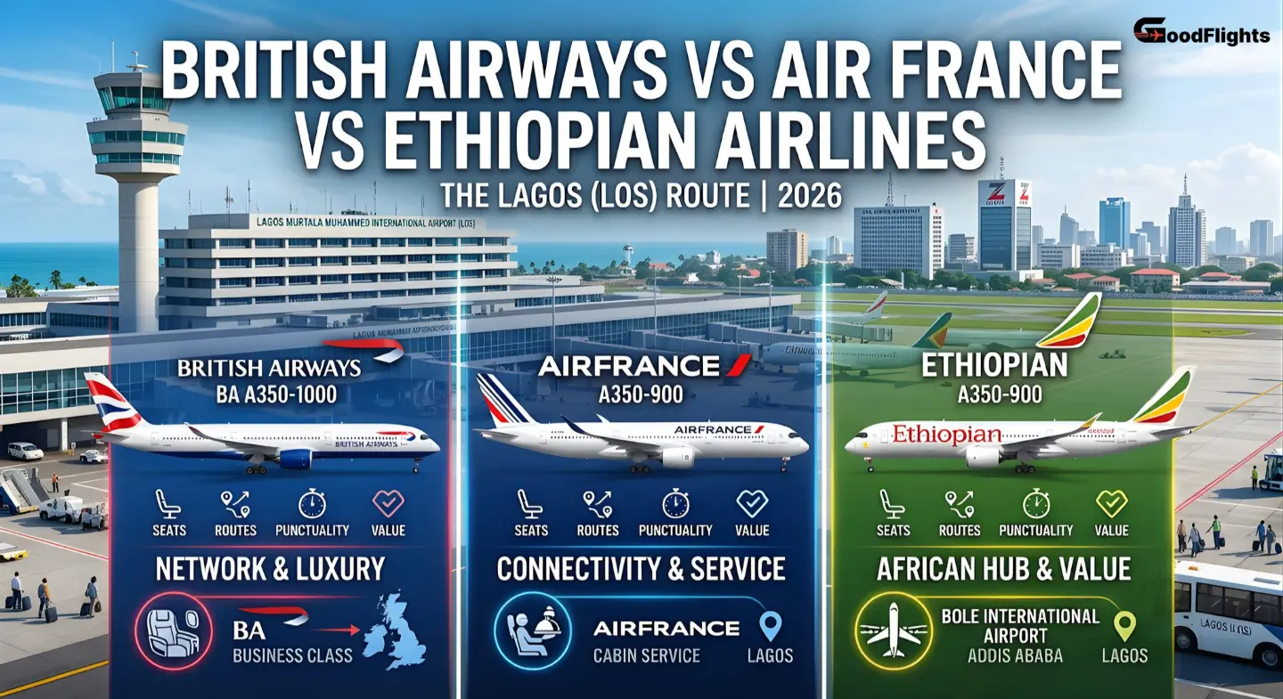 British Airways vs Air France vs Ethiopian Airlines to Lagos - good flights